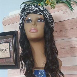 Black and White Hair Turban